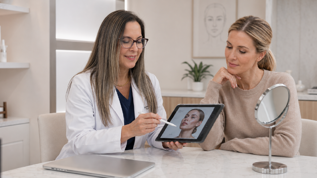 Sculptra vs Radiesse consultation for choosing the right collagen biostimulator treatment